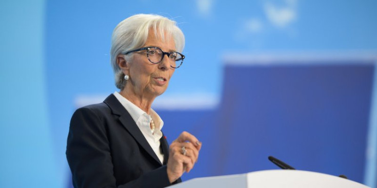 La presidenta del Banc Central Europeu, Christine Lagarde, en roda de premsa.