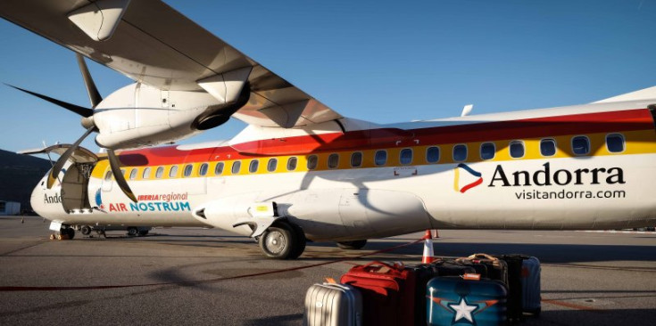L’avió d’Air Nostrum que cobreix la ruta Madrid - la Seu d’Urgell.