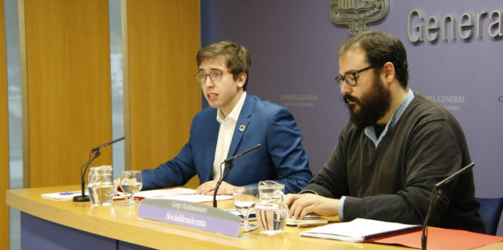 Els consellers socialdemòcrates Roger Padreny i Carles Sánchez.