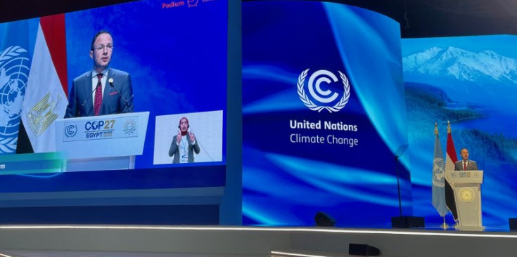 Xavier Espot a la Cimera del Clima de les Nacions Unides.