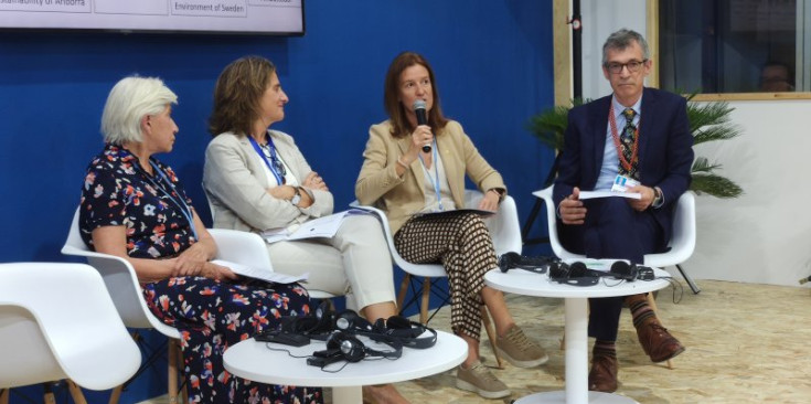 La ministra de Medi Ambient, Agricultura i Sostenibilitat, Sílvia Calvó, en la trobada de la COP 27.