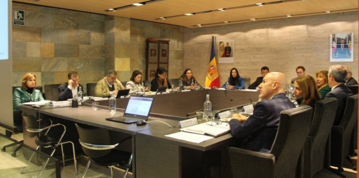 La reunió de cònsols d’ahir al Comú d’Ordino.