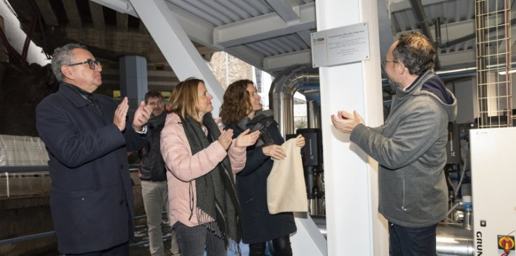 Les autoritats durant l’acte d’inauguració, ahir a Escaldes-Engordany.