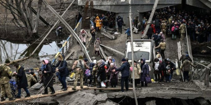 Imatge de la ciutat ucraïnesa d’Irpin després de patir un atac rus.