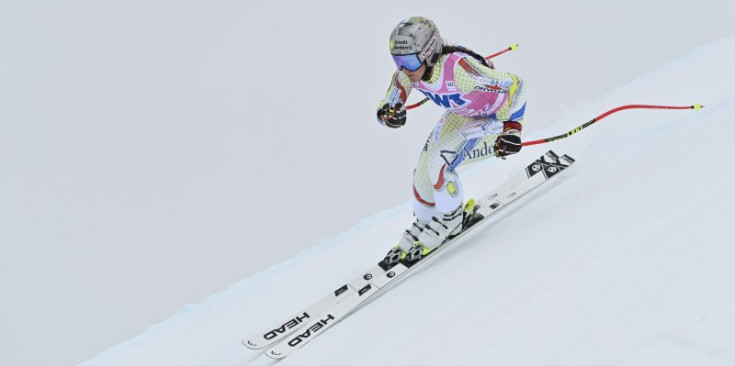 Cande Moreno durant el descens a St. Moritz.