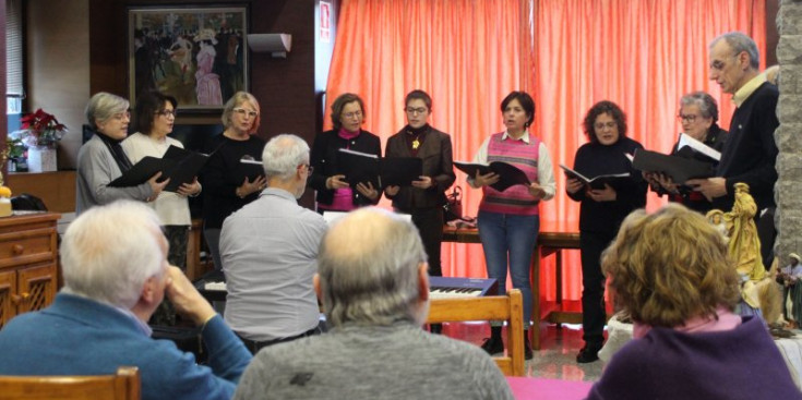 Un moment del tradicional Concert de Nadales de la Coral Casamanya a la Casa Pairal d'Ordino.