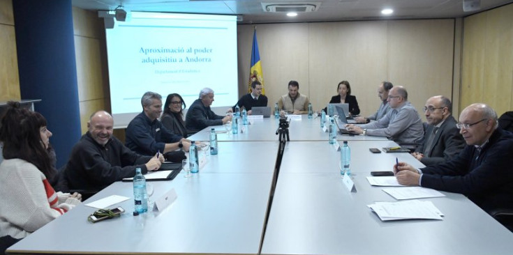 Un instant de la reunió del Consell Econòmic i Social.