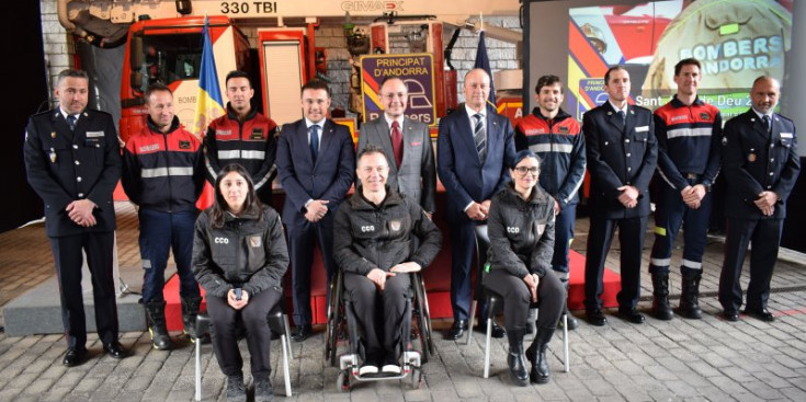 El cos de Bombers aquest dijous celebrant el seu patró.