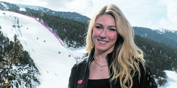 Mikaela Shiffrin a les pistes d’esquí andorranes.