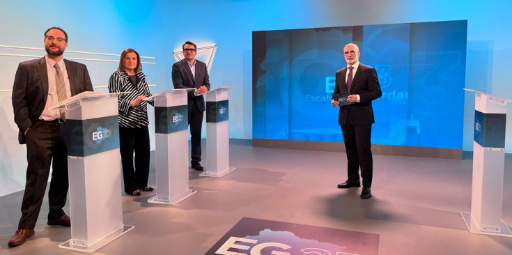 Ramon Tena, Trini Marín i David Pérez, al debat d’ahir.