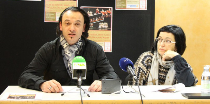 Jaume Torra i Anna Mangot, durant la roda de premsa d’ahir.