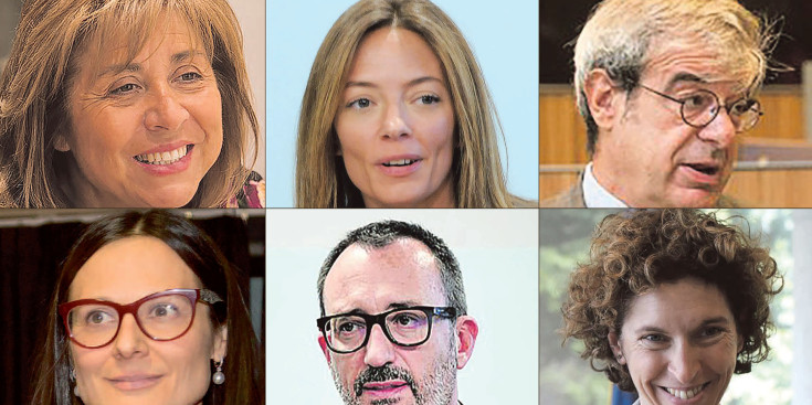 Alguns possibles nous ministres del pròxim executiu: Conxita Marsol, Helena Mas, Ladislau Baró, Ester Molné, Víctor Filloy i Maria Ubach.