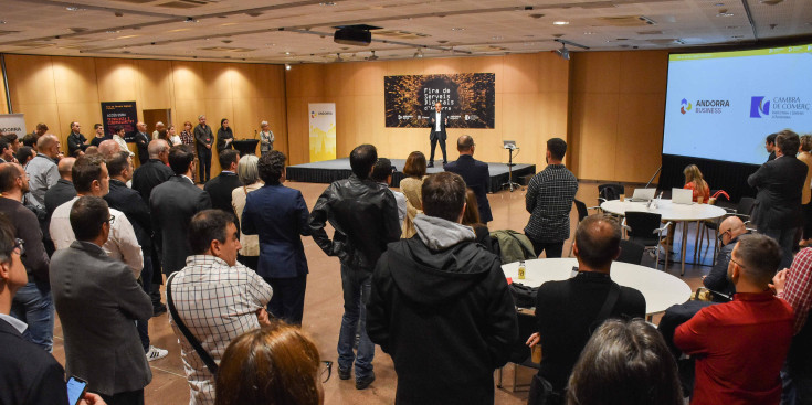 La primera Fira de Serveis Digitals celebrada avui al Centre de Congressos d’Andorra la Vella.