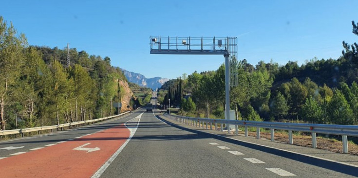 El radar de tram situat a la C-14, entre Vilanova de l’Aguda i Bassella.