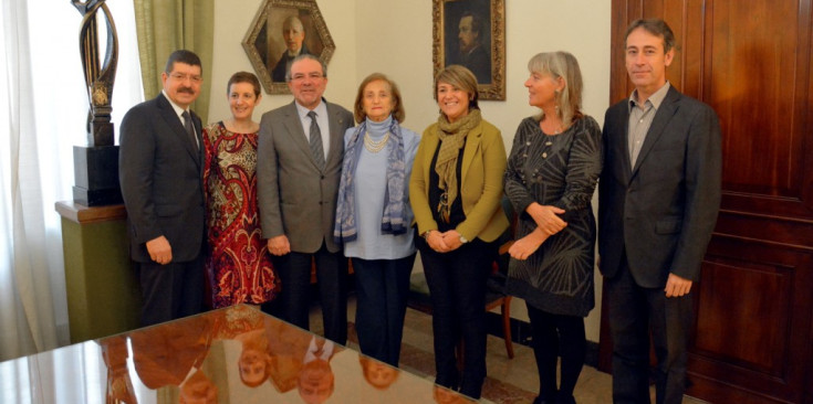 Sitzer amb Reñé, a la Diputació de Lleida.