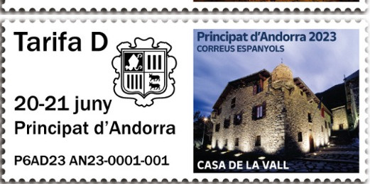 Els dos segelles que posarà a la venda Correos sobre Andorra.