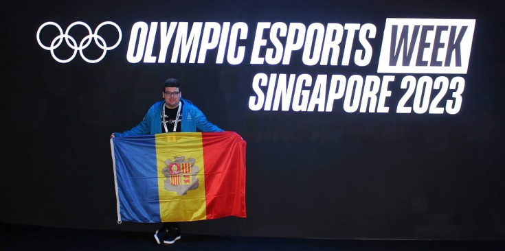 Kevin Sanches, a la Olympic Esports Week de Singapur.