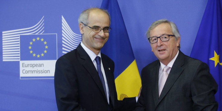 Martí i Juncker, ahir, a Brussel·les.