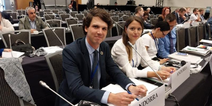 El membre del grup parlamentari de Concòrdia, Pol Bartolomé, durant la Sessió Anual de l’OSCE PA.