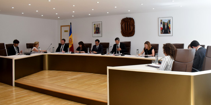 Un moment de la sessió de consell de comú d'Andorra la Vella d'aquest dijous.