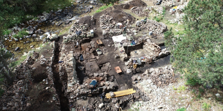 Imatge de les excavacions de la Farga del Madriu.