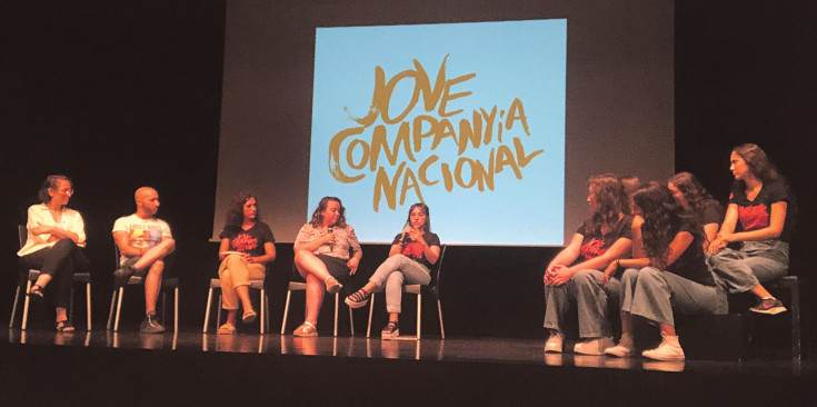 La Jove Companyia Nacional, avui en roda de premsa al Teatre de les Fontetes de la Massana.