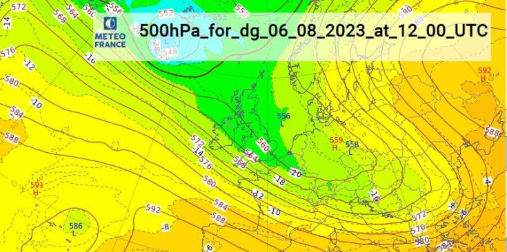 Mapa de les temperatures durant la setmana.