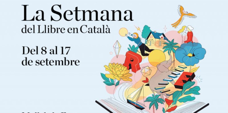 Cartell de la 41a Setmana del Llibre en Català.