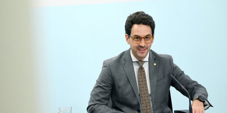 El ministre portaveu, Guillem Casal, durant la roda de premsa posterior al Consell de Ministres.