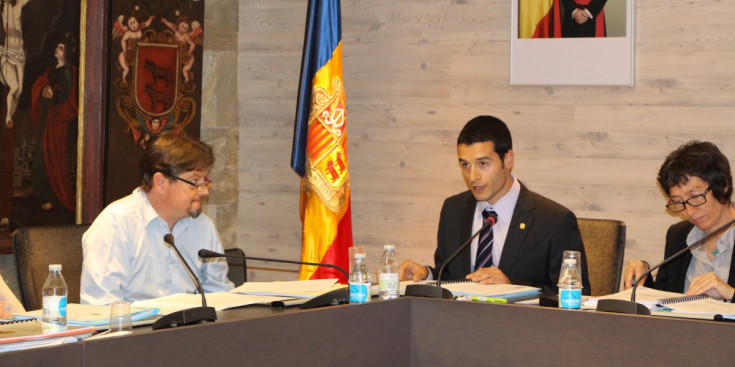 La sessió del Consell del Comú d’Ordino, ahir.