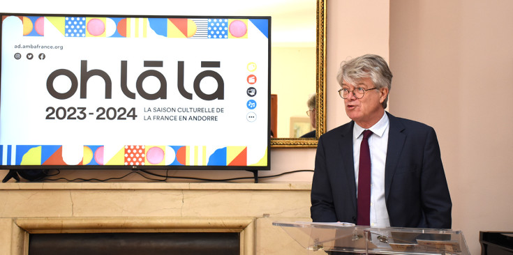 L'ambaixador de França a Andorra, Jean-Claude Tribolet, en la presentació la Saison culturelle de la France en Andorre.