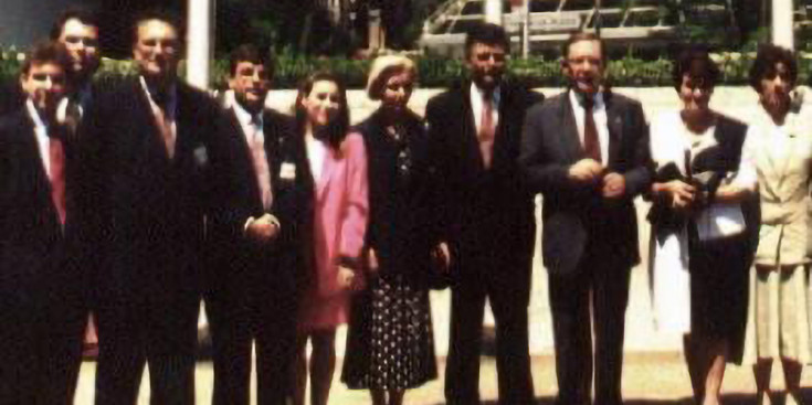 La delegació oficial del 28 de juliol del 1993, quan Andorra va entrar a l’ONU.