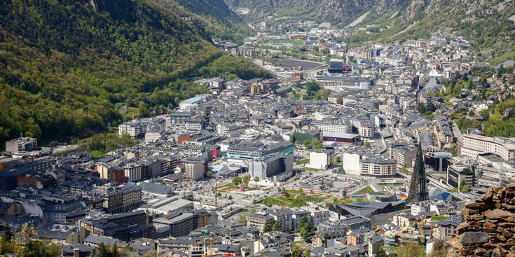 Una vista aèria d'Andorra la Vella.