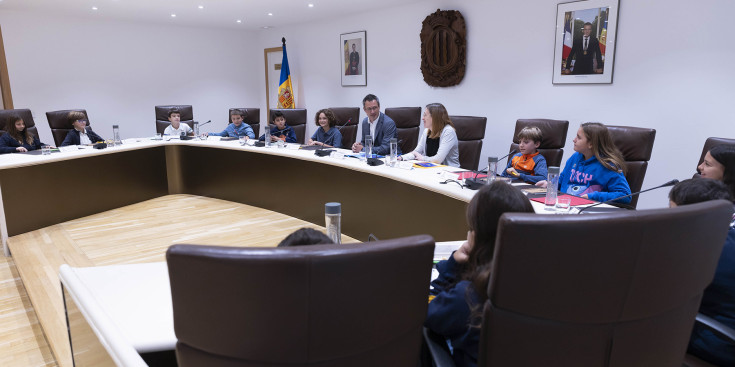 La sessió constitutiva del consell d'infants d'Andorra la Vella d'ahir.