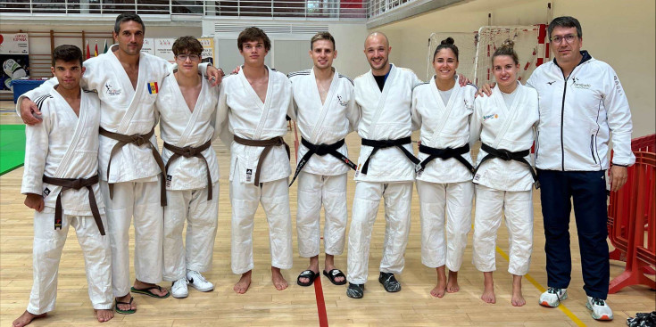 Imatge de la delegació andorrana a la Copa d'Espanya de judo.