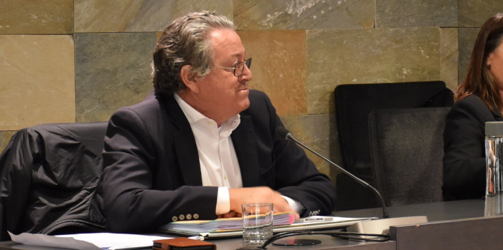 El conseller de X’Ordino, Enric Dolsa, durant la sessió de Consell d'avui.