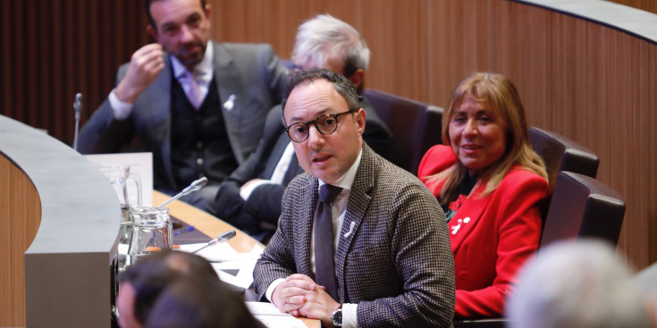 Xavier Espot, durant la sessió de preguntes al Govern d’Andorra.