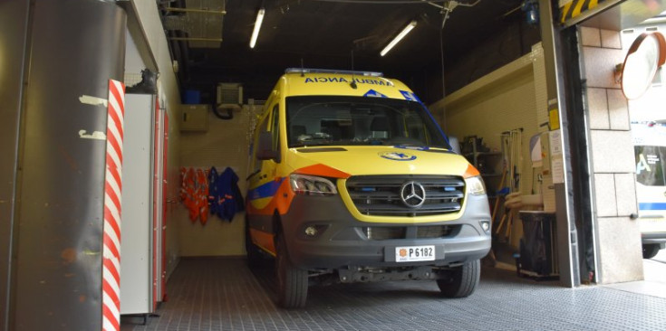 L’entrada d’ambulàncies del Servei d’Urgències de l’Hospital Nostra Senyora de Meritxell.