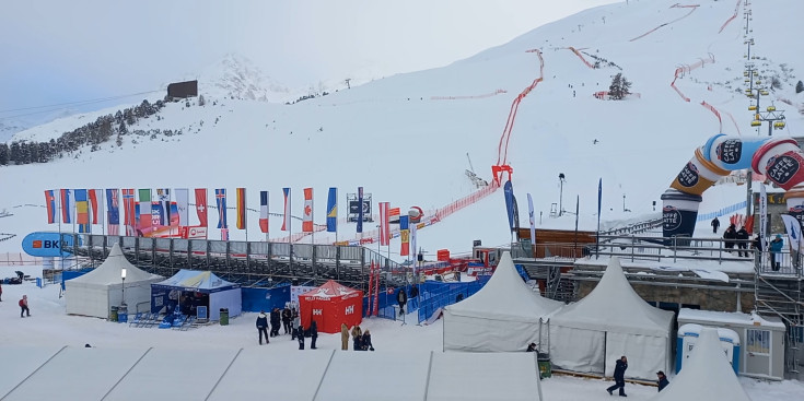 L’estació d’esquí de Saint Moritz, Suïssa, aquest darrer cap de setmana.