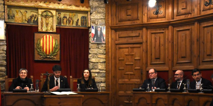 Un moment de la sessió de Consell de Comú de Sant Julià de Lòria celebrada ahir.