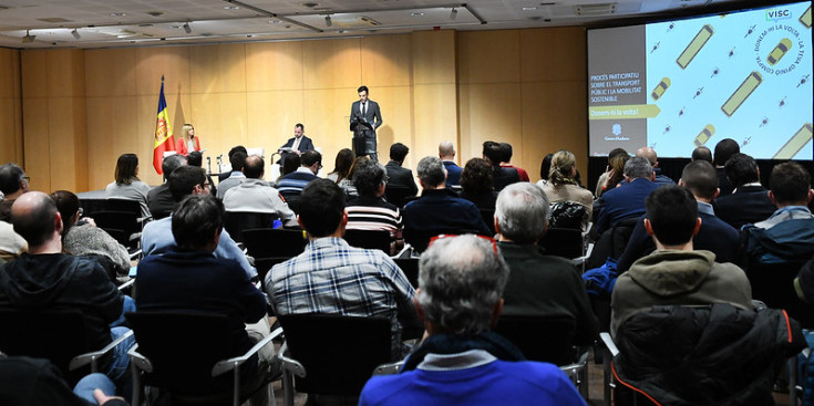 Un instant de l’acte celebrat ahir al Centre de Congressos d’Andorra la Vella.