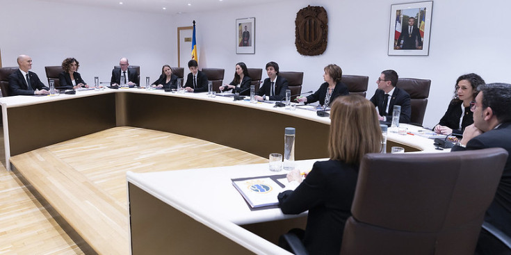 Un instant del Consell de Comú d’Andorra la Vella, ahir.