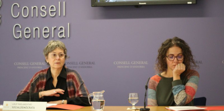Les conselleres socialdemòcrates, Susanna Vela i Judith Salazar.