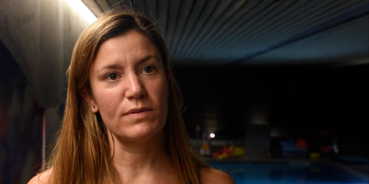 La instructora de natació de les sessions de psicomotricitat aquàtica 'Lenoarmi', Gina Goñi.