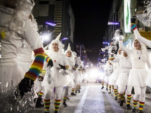 Una edició anterior de la rua de Carnaval d’Andorra la Vella.