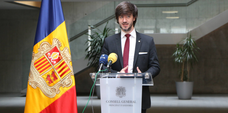El síndic general, Carles Ensenyat, ahir al Consell General.