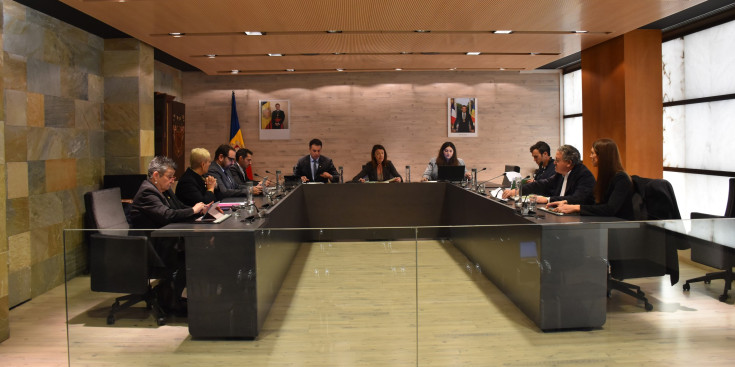 Els consellers d'Ordino durant la sessió de consell de Comú.