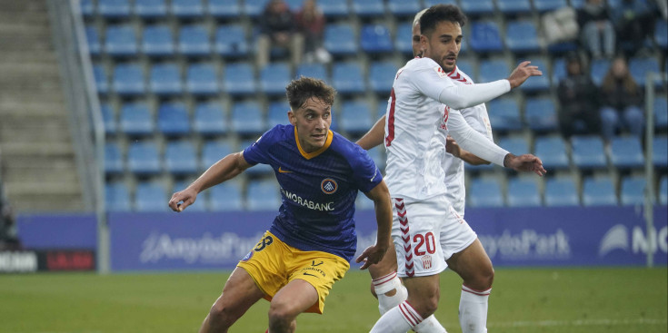 'Petxa' durant el duel de la primera volta entre l'FC Andorra i el CD Eldense.