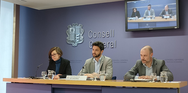 Nuria Segués, Cerni Escalé i Jordi Casadevall, avui.