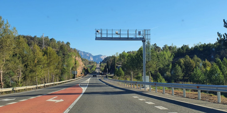 El radar tram situat a la C-14 entre Vilanova de l'Aguda i Bassella.